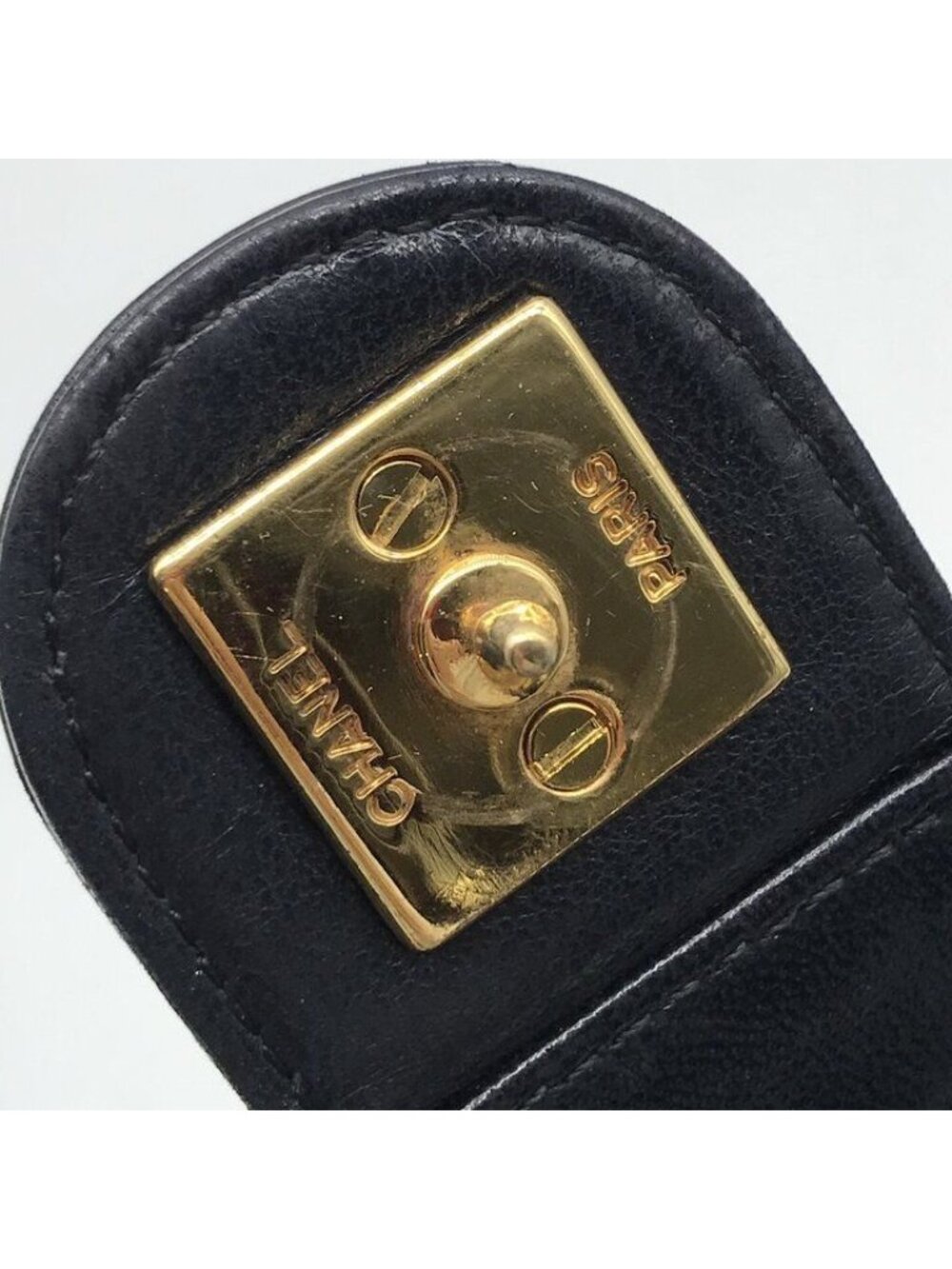 ★SOLD★ Chanel CC Logo Quilted Leather Che Hmm Shoulder Bag LadyBlack - Picture 10 of 10